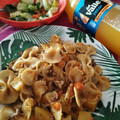 El cooksnap de Yareth Montana cuando hizo Fideos guisados con carne y verduras.