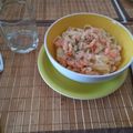 El cooksnap de Javier Concha cuando hizo Fideos con camarones a la crema 🍝🍤🍃.