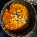 El cooksnap de Laia cuando hizo Garbanzos con mejillones en escabeche.