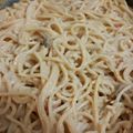 El cooksnap de RosyCocina cuando hizo Espaguetis blancos con queso.