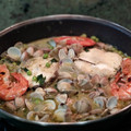 El cooksnap de Javi R cuando hizo Merluza con almejas y gambones en salsa verde.
