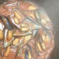 El cooksnap de Cuata Tere cuando hizo Mejillones en salsa de tomate picante.