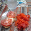 El cooksnap de Yessica Coronel cuando hizo Milanesas de berenjenas con ensalada vegan.