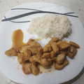 El cooksnap de Raquel O. cuando hizo Pollo a la soja y miel con arroz blanco.