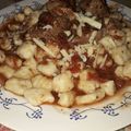 El cooksnap de Wanda Rocio cuando hizo Ñoquis de sémola y queso parmesano con salsa bologñesa .