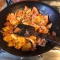 El cooksnap de Mariana Monterrosa cuando hizo Cerdo hawaiano.