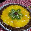El cooksnap de Cecilia cuando hizo Tarta de durazno y kiwi con crema pastelera.
