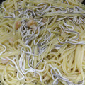 El cooksnap de estela cuando hizo Tagliatelle con gambas y gulas.