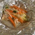 El cooksnap de Heidy Bethinna cuando hizo Salmón empapelado con vegetales.