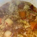 El cooksnap de Marina Oronoz cuando hizo Guiso de fideo tirabuzón.