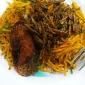 Enefola Joy Owoicho's cooksnap of when they made Abacha nd fish.