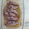 El cooksnap de El Yosi cuando hizo Chuletas de pavo adobadas al ajillo con vino blanco al horno.