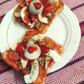 Rafiqua Shama का कुकस्नैप जब उन्होंने पिज़्ज़ा ब्रेड सैंडविच (pizza bread sandwich recipe in Hindi) बनाया था।