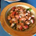 El cooksnap de Daniel Fernández cuando hizo Ensalada de langostinos con salsa rosa.