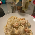 El cooksnap de manuelzamudio cuando hizo Pasta Alfredo con camarones.