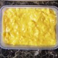Cooksnap Fidah semasa beliau membuat Puding Custard Jagung.