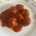 El cooksnap de Lucia R cuando hizo Albóndigas de berenjenas, con salsa de tomate.