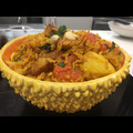 El cooksnap de María cuando hizo Khao Pad Saparod o arroz frito con piña.