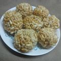 Rekha Ramchandani's cooksnap of when they made મમરા ના લાડુ.