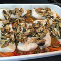 El cooksnap de joseluismogro cuando hizo Lomos de merluza con pimientos y champiñones.