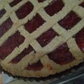 El cooksnap de Sol Ybarra cuando hizo Pasta frola de dulce de batata y chocolate sin manteca.