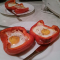 El cooksnap de Alex cuando hizo Pimientos rellenos de jamón, queso y huevo.