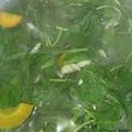 Cooksnap dari Mommy RafAra untuk resep Bening Bayam Wortel (tips biar bayam hijau cantik)