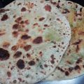 Aruna Thapar's cooksnap of when they made Aloo parantha.