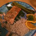 Brittany Weber's cooksnap of when they made Bourbon Grilled Salmon.