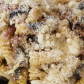 El cooksnap de Esther Cancelas Otero cuando hizo Penne con bacon y setas.