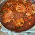 Dave's cooksnap of when they made Chicken Cacciatore.