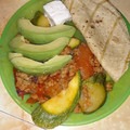 El cooksnap de Williams Giron cuando hizo Soja texturizada con calabacín y tomate.