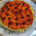 El cooksnap de Alicia cuando hizo Pizza de coliflor.