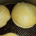 El cooksnap de Luciana Lavechia cuando hizo Pan para hamburguesas.