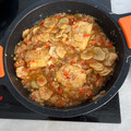 El cooksnap de matias cuando hizo Bacalao en salsa de puerro y cebolla.