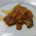 El cooksnap de Mirna Lucia cuando hizo Cerdo con manzanas.