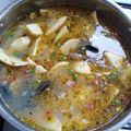 El cooksnap de Claudia Monrroy cuando hizo Sopa de choritos y verduras.