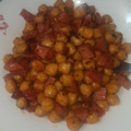 El cooksnap de Nazinha Garcia Rodriguez cuando hizo Garbanzos con curry y salchichas frankfurt.