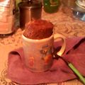 El cooksnap de Andrea Criaturita cuando hizo Mug cake o bizcocho en taza.