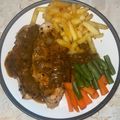 Cooksnap dari Dea Rizki De Shanty untuk resep Double Grill Beef & Chicken Steak w/ Blackpepper Sauce