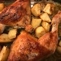 El cooksnap de Carla Vidal cuando hizo Muslos de pollo al horno con patatas.