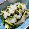 Mara's cooksnap of when they made Zucchini Salad with Pecorino, Basil and Almonds.