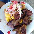 El cooksnap de Marcos Romero Renteria cuando hizo Fritada de cerdo con ensalada CRIOLLA y patacones.