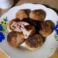 El cooksnap de Ana Tania Perez cuando hizo Bolitas de plátano rellenas de salchicha.