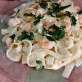 El cooksnap de Monica Kalayuki cuando hizo Spaghetti con camarones chicos pelados.