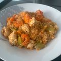 El cooksnap de Lydia de la Llave Trevijano cuando hizo Pollo con quinoa y verdura.