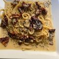 El cooksnap de Andrés cuando hizo PASTA,🍝Pesto🌿y Tomates Secos...!.