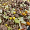 El cooksnap de Fiorella Quirós cuando hizo Picadillo de chayote y carne molida.