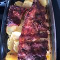 El cooksnap de Oihana Mendez cuando hizo Costilla adobada al horno sobre cama de patatas a lo pobre.