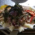El cooksnap de Francisco Roman cuando hizo Ceviche mixto peruano.